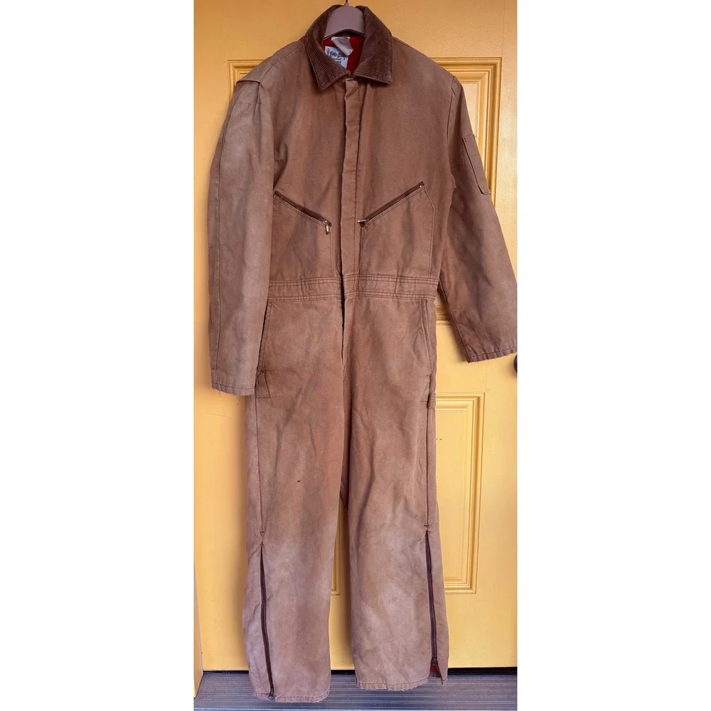 Men's Brown Workwear Coverall - Picture 5 of 16